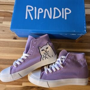 RIPNDIP Lord Nermal High-Top Men's Shoes Lavender White Size 8 Women's 9.5